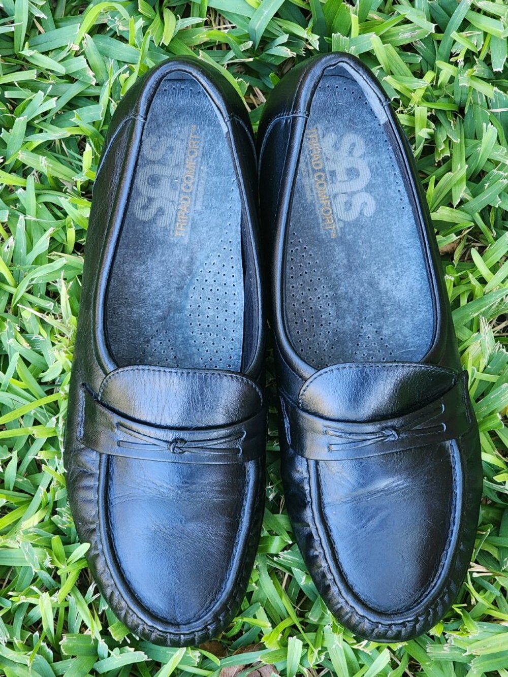 SAS Simplify Shoes Women's Tripad Comfort Foot Bed USA Black Leather Size 8.5